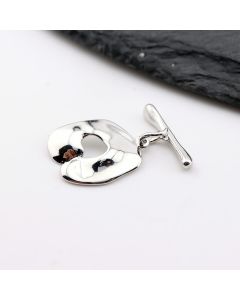 Ukrasna T - kopča 20x15mm - Rodijum (  23MK46P )