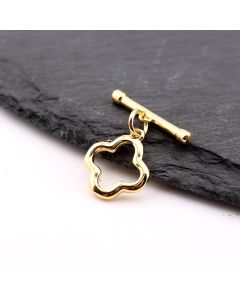 Ukrasna T - kopča 20x18mm - Pozlata 18k ( 23MK47G )