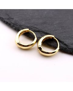 Osnova za mindjuše Huggie Hoop 17x6mm, Pozlata 18k. ( F26002G )