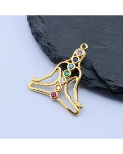 Privezak Čakra 25x23 mm, 18k Pozlata...P-332120G