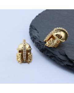 Perla Spartanac+CZ Cirkoni 15x10 mm,18k Pozlata...P-P119-03G-01G