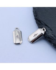 Privezak+CZ Cirkon 14x6 mm,Rodijum...P-I054-12P