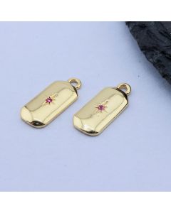 Privezak+CZ Cirkon 14x6 mm,18k Pozlata...P-I054-12G-G2