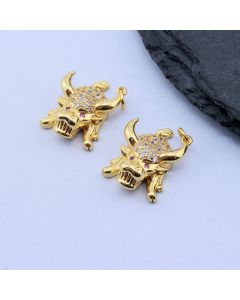 Privezak Bik+CZ Cirkoni 16x12.5 mm, 18k Pozlata...P-M109-02G