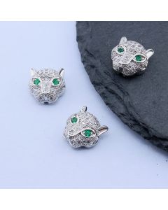 Perla Tigar+CZ Cirkoni 11x11 mm, Rodijum...P-I012-18-RS-R