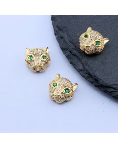 Perla Tigar+CZ Cirkoni 11x11 mm, 18k Pozlata...P-I012-18-RS-G