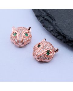 Perla Tigar+CZ Cirkoni 11x11 mm, Rose Gold...P-I012-18-RS