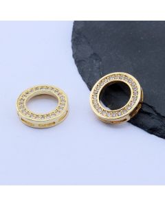 Perla+CZ Cirkoni 15x15 mm,18k Pozlata...P-332111