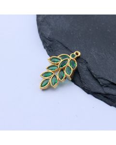 Privezak List 18x11 mm, 18k Pozlata...P-332122