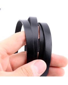 Prirodna koža 10 x 2 mm, boja crna (23TK02A)