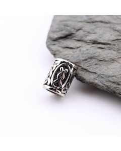 304 Stainless Steel perla antik srebro 13.5x10mm, Rupa: 6mm (F212044AS)