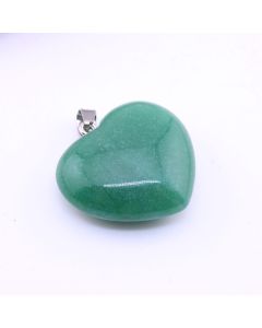 Privezak prirodni kamen Aventurin - Srce 25x28mm ( 25KP01A )