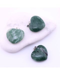 Privezak prirodni kamen Moss Ahat - Srce 25x28mm   ( 25KP01C )