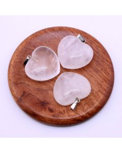 Privezak prirodni kamen Gorski Kristal- Srce 25x28mm   ( 25KP01F )