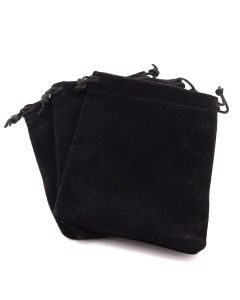 Plišane ukrasne vrećice 12x 10 cm , boja crna   (AMBPLIS01)