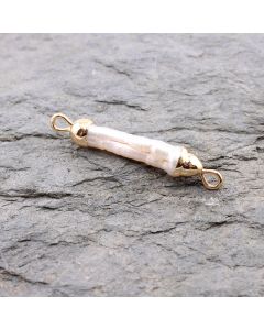 Prirodni Barok Keshi biser konektor oko 30x3-5mm, alke 3mm ( SLBIS109 )