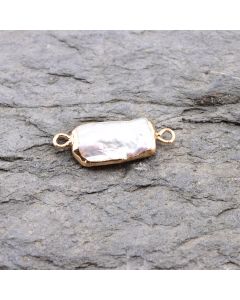 Prirodni Barok Keshi biser konektor oko 25x10x5mm, alke 3mm ( SLBIS110 )