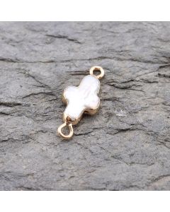 Prirodni Barok Keshi biser konektor oko 20x10x5 mm, alke 3mm ( SLBIS112 )