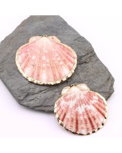 Privezak od školjke oko 40-60 x 40-60 mm- boja zlata ( 130001 )