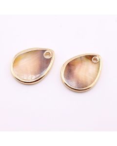 Privezak od sedefa oko 25x15 mm- boja zlata (  130004 )