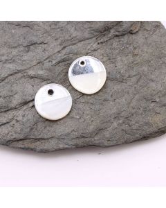 Privezak od Sedefa oko 16 mm, rupa : 2mm- boja srebra (  6126731162 )