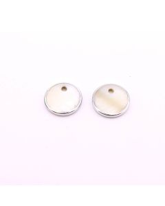 Privezak od Sedefa oko 15x2 mm, rupa: 2 mm- boja srebra (  340013 )