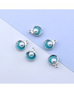 Set Privezaka emajliranih u boji, 10-15 mm, boja srebra... PEM-YW0002-101