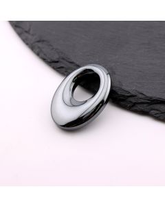 Hematit privezak 35x25x6mm, otvor 15x10mm, rupa 1 mm ( 23HEM47A )