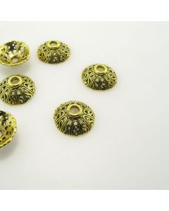 Ukrasna kapica za perle 15x5 mm, boja antik zlatna ( KAP127AZ )