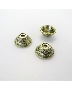 Ukrasna kapica za perle  16x7 mm,  boja antik zlatna   ( KAP129AZ )