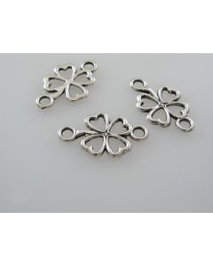 Konektor  detelina 20 x 12 mm, boja antik srebra ( KON104 )