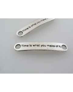 Konektor  Time is...  35x7mm , boja antik srebra ( KON118 )