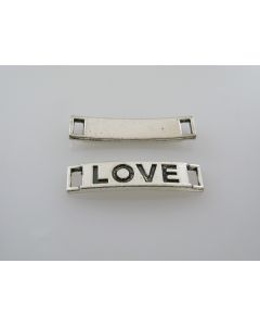 Konektor  Love  28x6mm, boja antik srebra  ( KON119 )