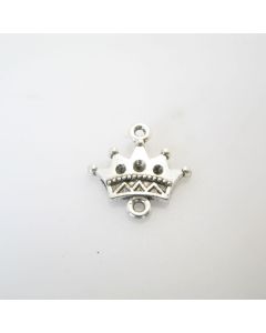 Konektor Kruna 15.5 x 15 mm, alke oko 2 mm- boja antik srebro ( KON136 )