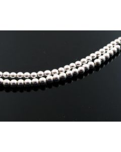 Hematit perle.Electroplat prevlaka boja srebra, Dimenzije 4mm; rupa: 1mm. (KP-HEM-03)