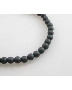 Hematit perle.Boja Mat Hematit, Dimenzije 6mm; rupa: 1mm. Niz sadrži oko 70 perli,(KP-HEM-12)