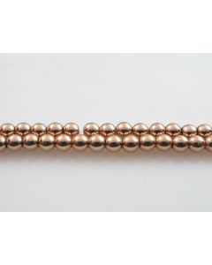 Hematit perle.Electroplate prevlaka, boja Rose Gold, Dimenzije 8mm; rupa: 1mm. Niz sadrži oko 54 perli KP-HEM-21)