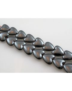 Hematit perle, Srce. Boja hematit, Dimenzije 6x6 mm  (KP-HEM-36)