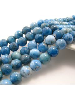 Prirodni Apatit A grade, Dimenzjia 8 mm. Cena je data za niz od oko 48 perli. ( KPAPAT8A )