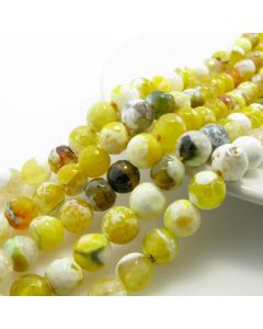 Prirodni poludragi kamen Vatreni ahat 8 mm. Cena je data za niz od oko 48 perli ( KPDRAGAHAT2F8 )