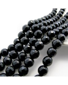 Prirodni Onix fasetiran, Dimenzjia 8 mm. Cena je data za niz od oko 48 perli. ( KPONX8AF )
