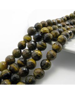 Prirodno Tigrovo oko Fasetirano, Dimenzjia 6 mm. Cena je data za niz od oko 65 perli. ( KPTIGO6F )