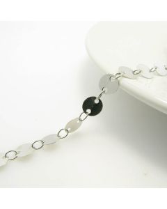 Metalni mesing lanac- boja inoxa 6mm, alka 3x2mm ( L3-1N)