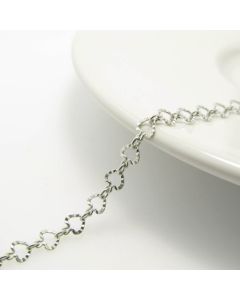 Metalni mesing lanac- boja inoxa  4x4mm, alka 2x1mm  ( L3-10N)