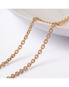 Komponente od 304 nerdjajućeg čelika - lanac boja zlata 2x1.5x0,4 mm ( LSS13 )