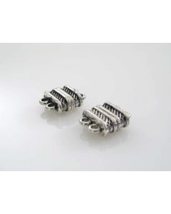 Magnetna kopča  za 2 niza,  18x16 mm,  boja antik srebra    ( MAGKOP115AS )