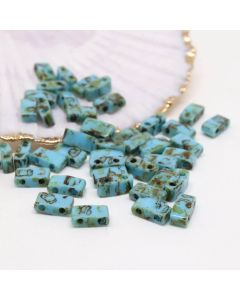 MIYUKI Half Tila , Japanske staklene perle sa 2 rupe (MHT04037)