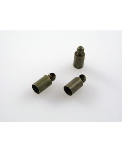 Metalna kapica/završetak za kožu,kanap... 4 mm , antik bronza ( MKOK-KAP116AM ) 