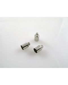 Metalna kapica/završetak za kožu,kanap... 4 mm, boj inoxa ( MKOK-KAP116N )