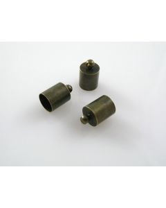 Metalna kapica/završetak za kožu,kanap... 5 mm, antik bronza ( MKOK-KAP117AM )
